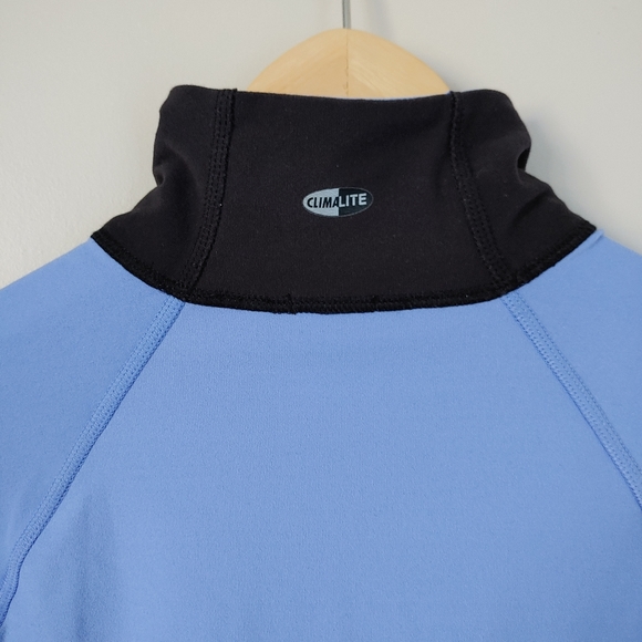 Adidas Reversible Jacket Climalite Size Large Cornflower Blue Black - Picture 8 of 16